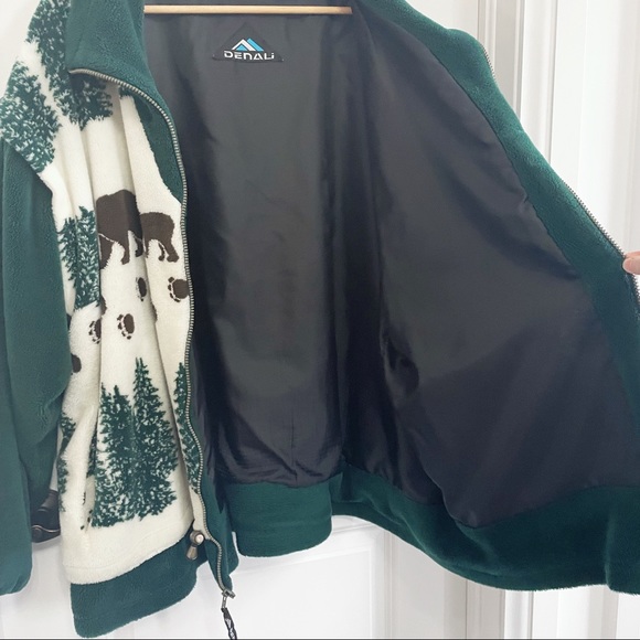 Bear Cabin Fleece Unisex Zip-Up Sweater/Coat - Picture 5 of 5